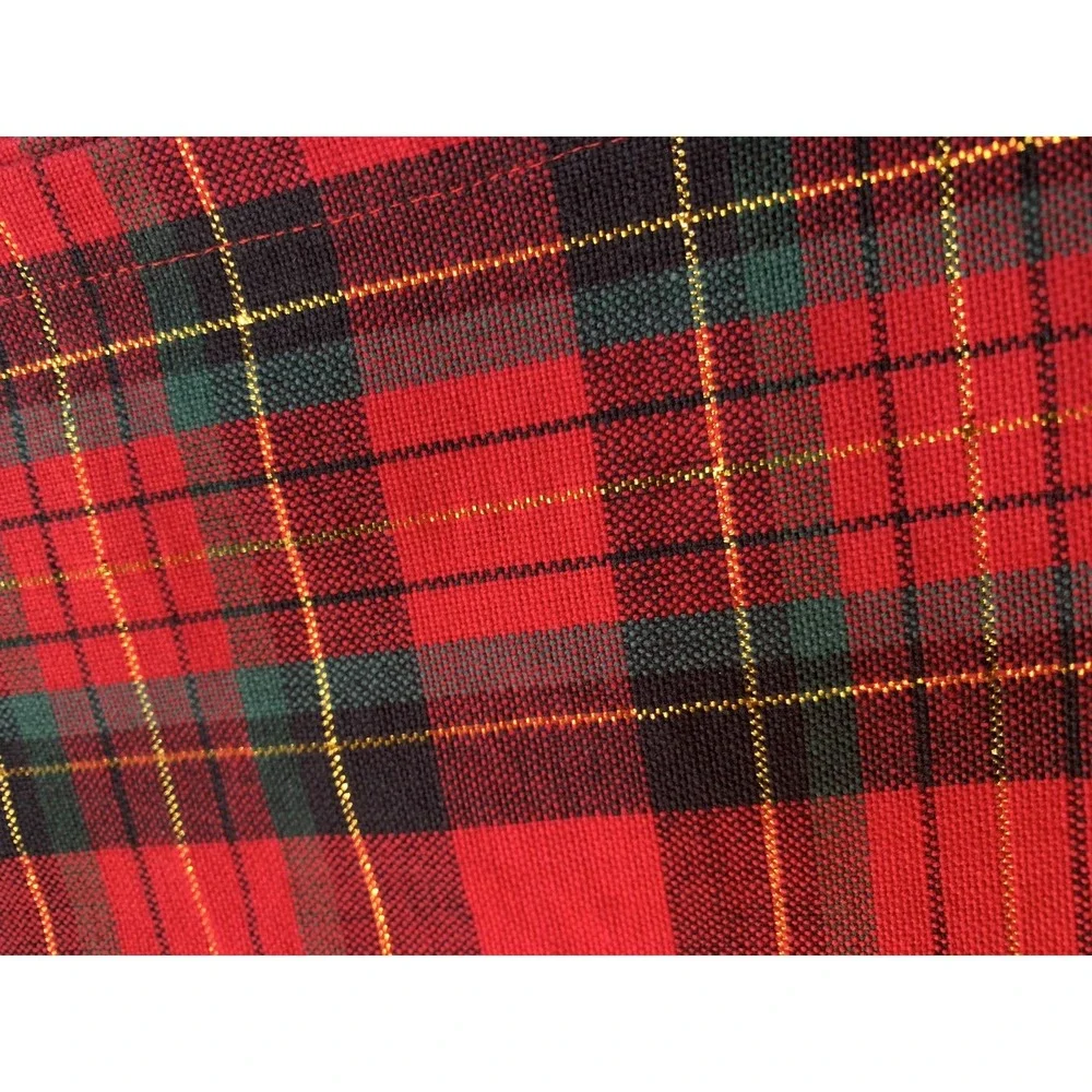 4 Pier One Red Tartan Plaid Christmas Napkins 22